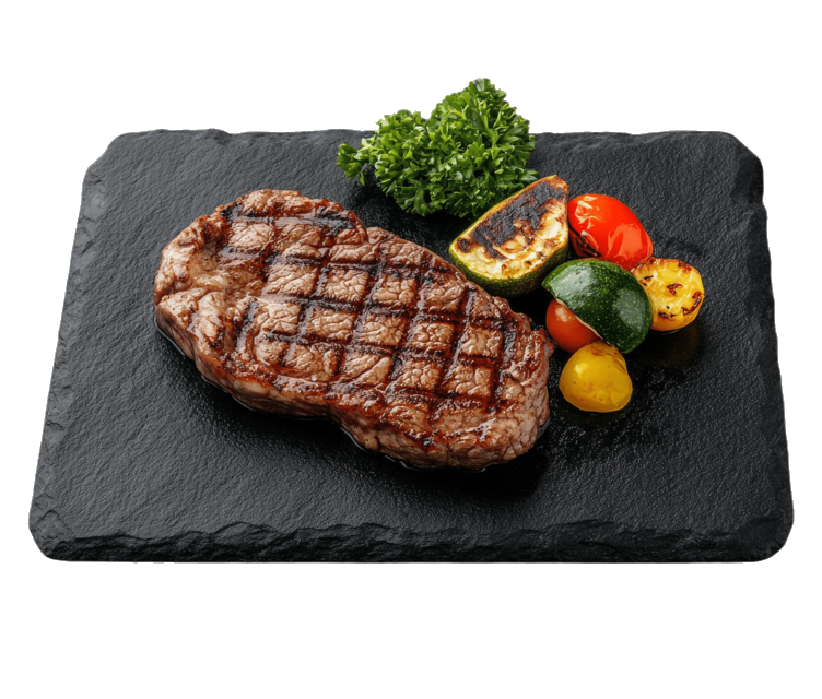 Bife grelhado servido na chapa