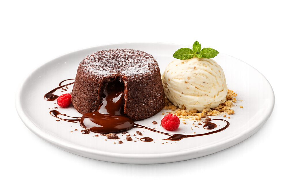 Petit gâteau com gelado